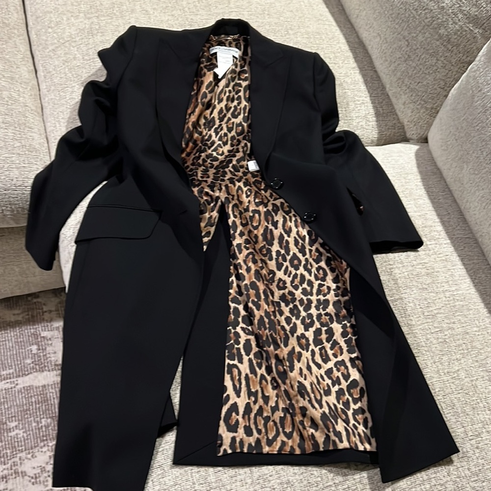 Dolce & Gabbana Black Wool Equestrian Style Coat.  38